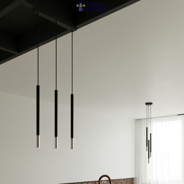 HANGING LAMP MOSAIC 3L BLACK/CHROME G9 3X40W IP20 image 7