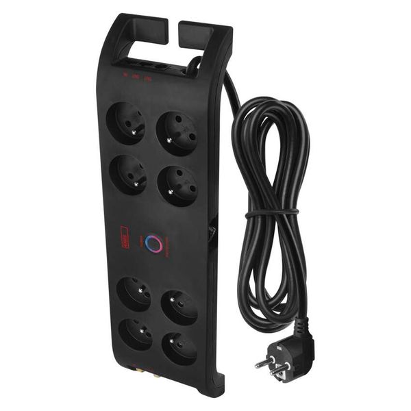 Surge Protector EMOS – 8 sockets, 3m, black image 1