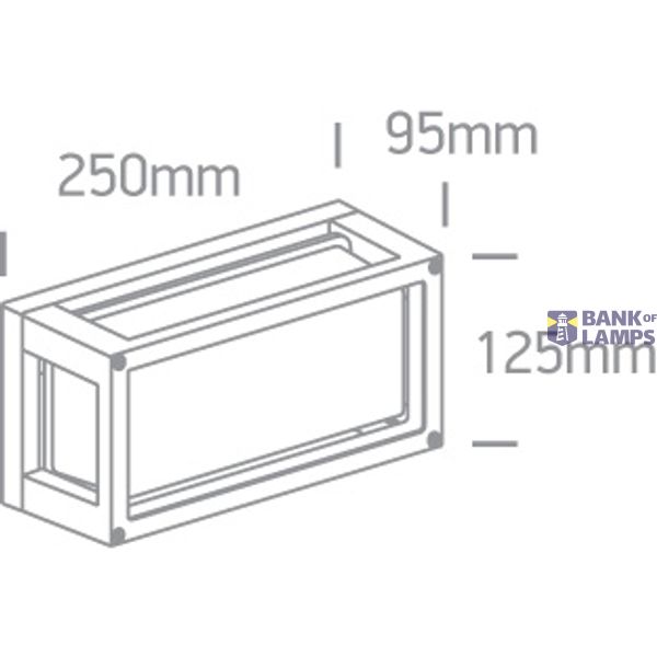 WHITE E27 12W WALL LIGHT IP54 image 4