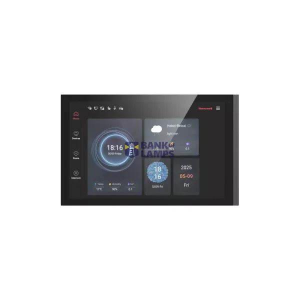 KNX 10.1-inch touchscreen, black frame, with intercom function image 1