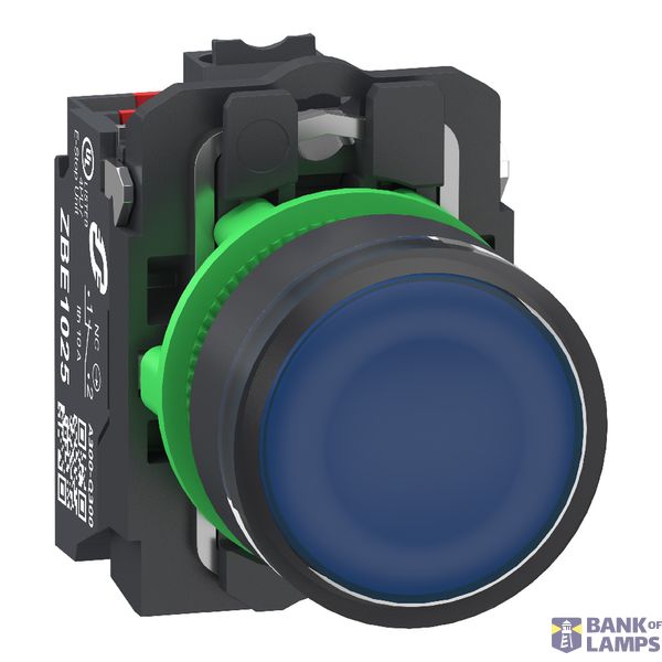 Plastic ill PB 24V blue 1NO+1NC Push-in image 2
