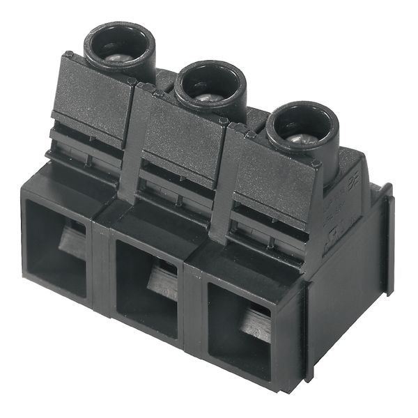 Printed circuit board terminals, 12.70 mm, Number of poles: 4, 90°, Solder pin length (l): 3.2 mm, tinned, black, Clamping yoke connection, Clamping range, max. : 16 mm², Box image 2