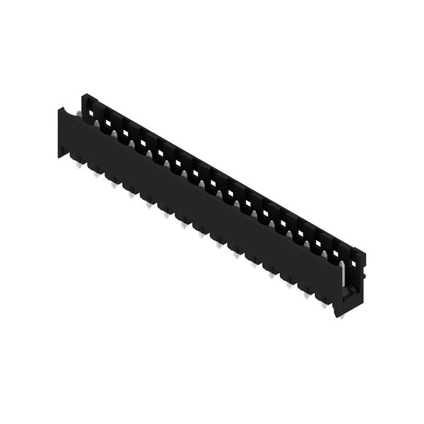 PCB plug-in connector, male header, open side, THT/THR solder connection, 5.08 mm, Number of poles: 16, 180°, Solder pin length (l): 3.2 mm, tinned, black, Box image 5
