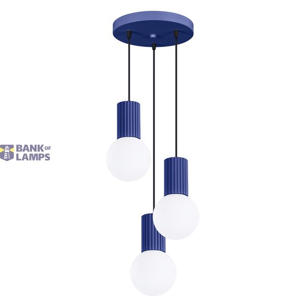 Pendant lamp HALO 3P ultramarine image 3