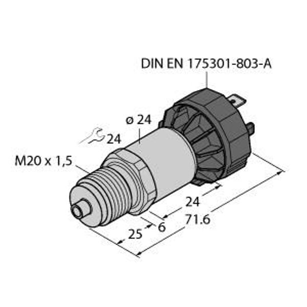 Pressure Transmitter With Current Output (2-Wire)   PT1.6R-1020-I2-DA91/X image 1