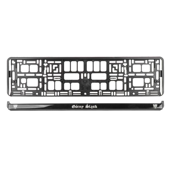 License Plate Frame - BLACK flexible image 1