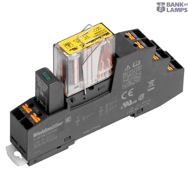Relay module, 24 V DC, Green LED, 2 CO contacts forcibily guided (EN 6 image 1