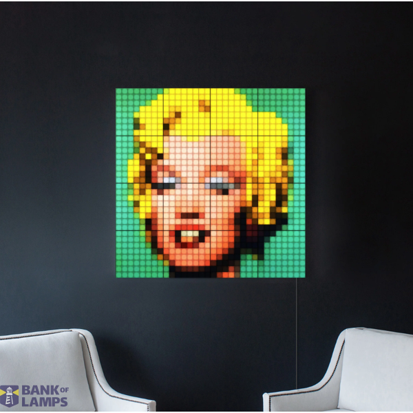 3 Square Blocks extensions, 64 RGB Pixels, 16x16 cm, Black, IP20, Plug F image 3