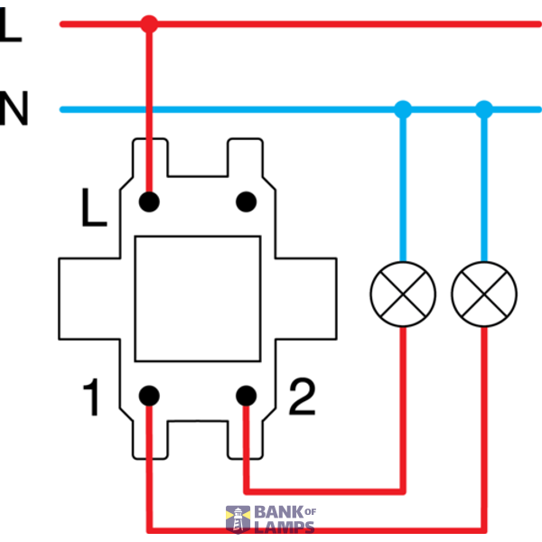 PUSH BUTTON 2GANG-1WAY 10A 250V~ PW XO 4415029 image 4