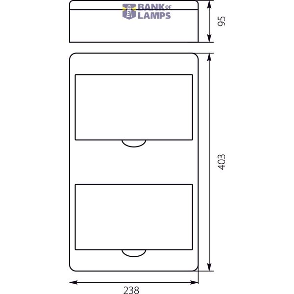 Surface-mounted distribution board RN-16 Fala (N+PE) image 2