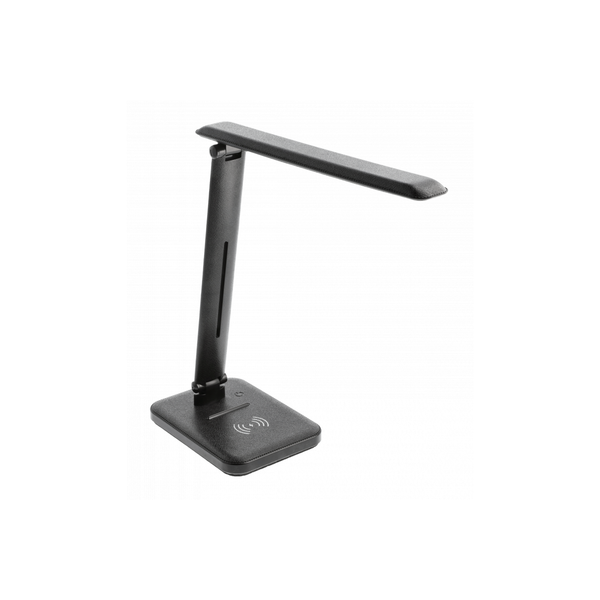 LED table lamp IZUKA, 6 W, 400 lm, CCT, inductive charging, USB charging, black image 1