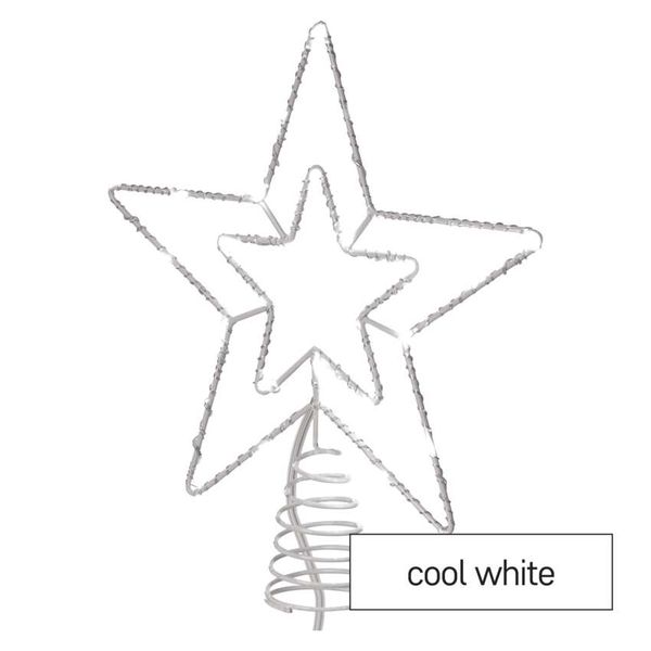 Standard LED intercon. Christmas star, 28.5 cm, outdoor and indoor, cool white image 1