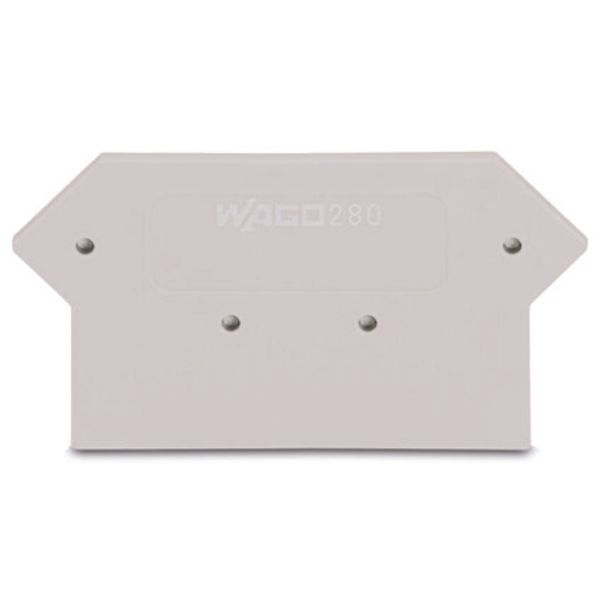 End and intermediate plate 2.5 mm thick light gray image 2
