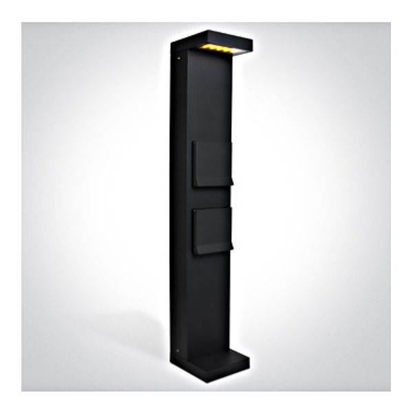 67508B/AN/W ANTHRACITE BOLLARD 70cm 8W WW IP65 image 1