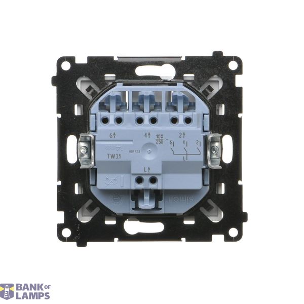 Single socket outlet with earthing, (module), Simon 24, IP20, 16A, graphite mat image 1