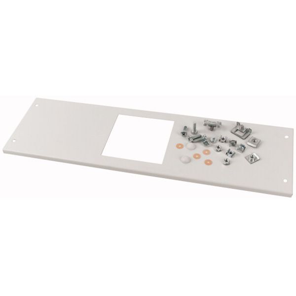 XMN330806C Front cover, +mounting kit, for NZM3, horizontal, 3p, HxW=200x600mm, grey image 1