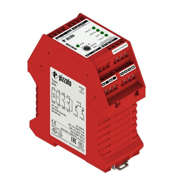 Standstill monitor safety module, 2NO+1NC, category 3 image 1