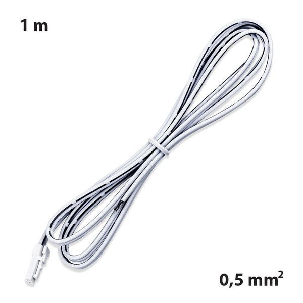Connection cable with MP connector (plug), 1m 0.5mm2, white, free end 5mm image 1