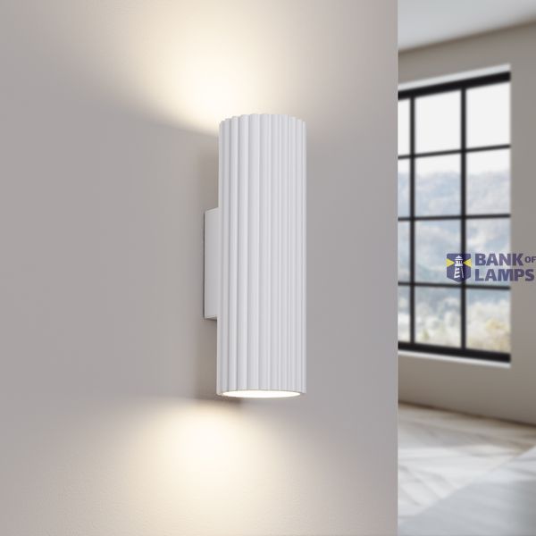 OBLONG WALL LAMP TOP BOTTOM WHITE CARBON WITH 2XGU10 THREAD image 12