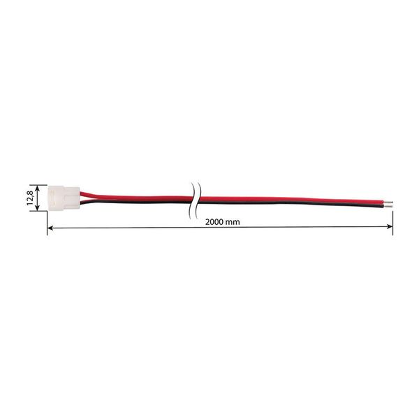 Connection connector for single-color LED strips 10 mm, 2 pins, 2 m, max. 120 LEDs/m image 1