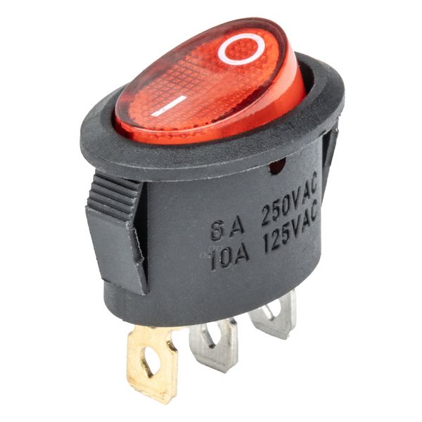 Eliptic switch 12V/230V (with red light) BU02 image 1