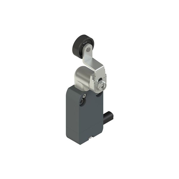 Modular prewired switch with adjustable shaped metal revolving lever diam. 20 roller image 1
