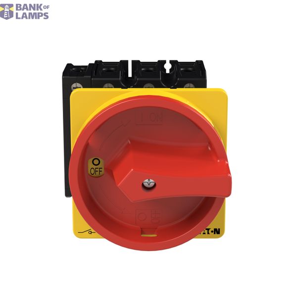 P3 Main switch, 80 A,Rear mounting, 4 pole, Form V/SVB, Red, Door coup image 6