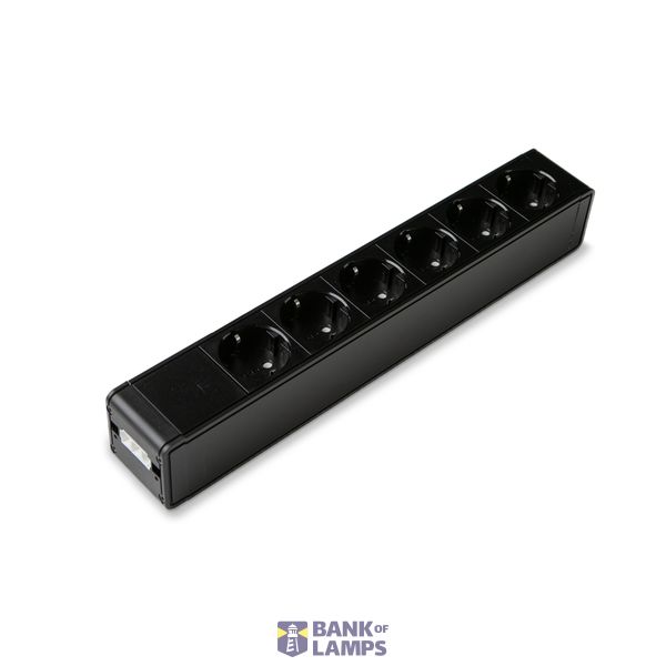 Socket outlet panel EAL60 AL 6S BLK image 2
