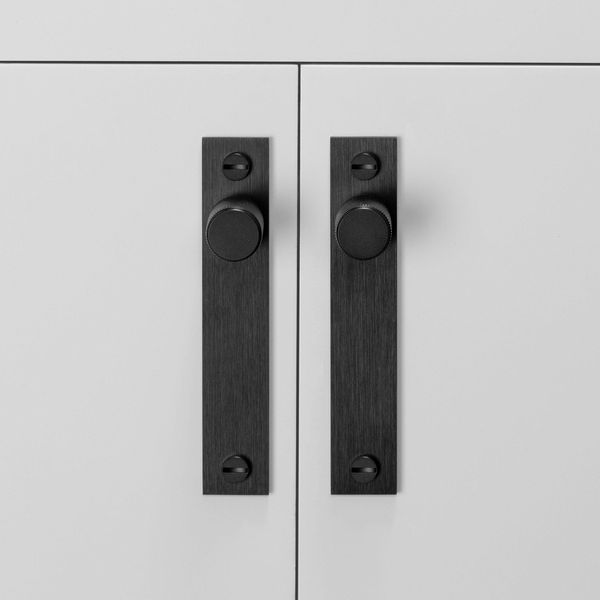 FURNITURE KNOB / PLATE / CROSS / BLACK image 2