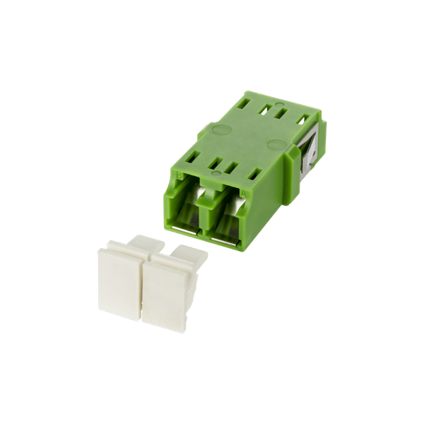 OpDAT adapter LC-Duplex APC OS2 with inner shutter image 3