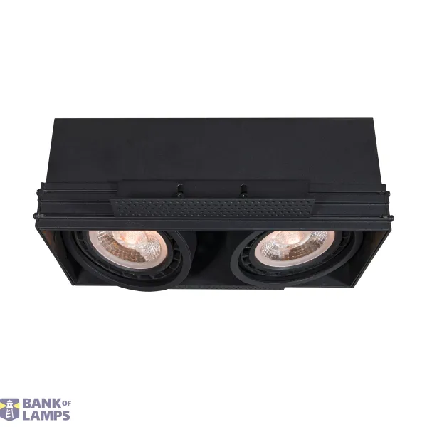 Lucide TRIMLESS - Recessed spotlight - 2xGU10 - Black image 1