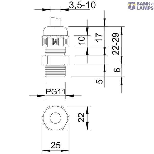 Cable gland PG11 Polyamide Pure white RAL 9010 image 2