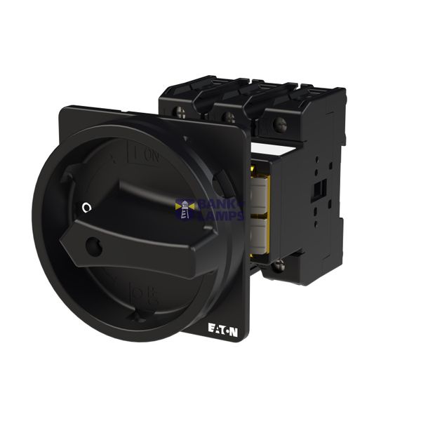 P3 Main switch, 80 A,Rear mounting, 3 pole, Form V/SVB, Black, Door co image 2