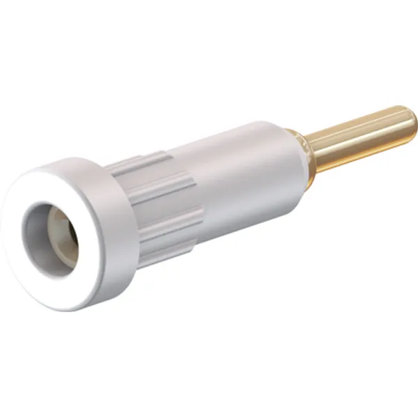 2 mm socket, round plug connection, mounting Ø 4.9 mm, white, 23.1012-29 image 1