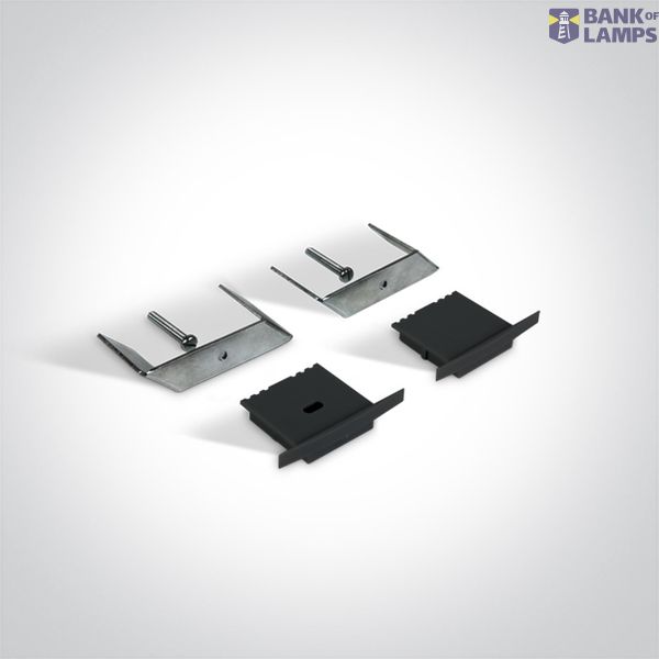 BLACK RECESSED PROFILE 2m + BLACK PC diffuser image 2