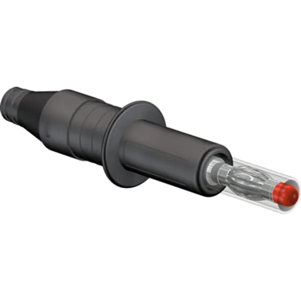 4 mm plug, screw connection, 2.5 mm², CAT II, black, 66.9584-21 image 1