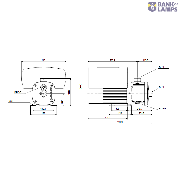 Horizontal multistage pump CME 3-7 A-R-G-E-AQQE U-A-D-N 1x230V image 3