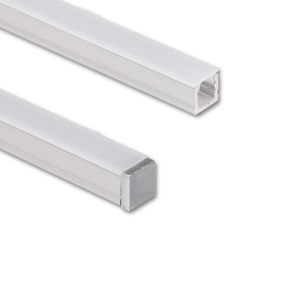 Attached aluminum profile PA1 7x6mm without diffuser 2m image 1