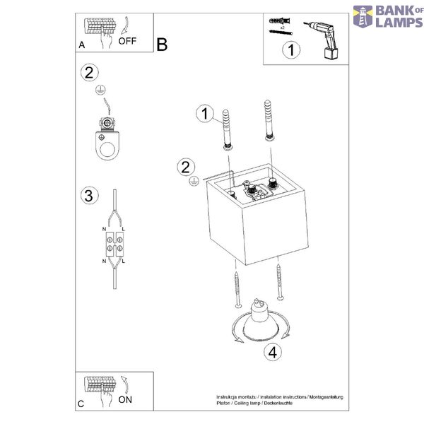 SPOT QUAD 1 WHITE GU10 1X40W IP20 image 4