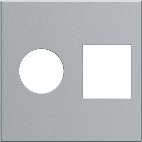 GALLERY TILE TV+RJ45 2 F. TITANE image 1