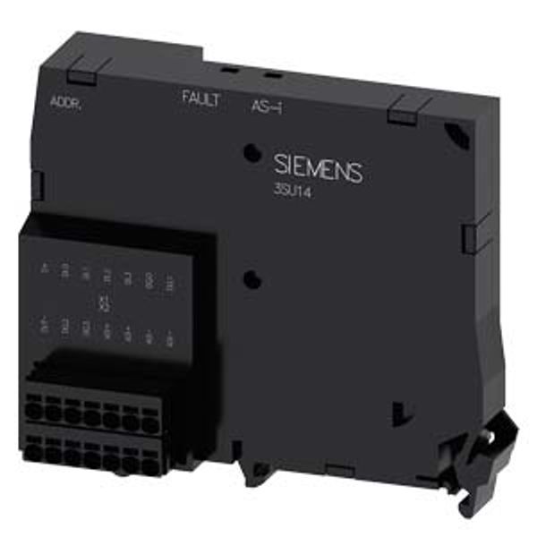 AS-Interface module, 4 inputs/4 outputs, black, push-in + plug for input/output image 1