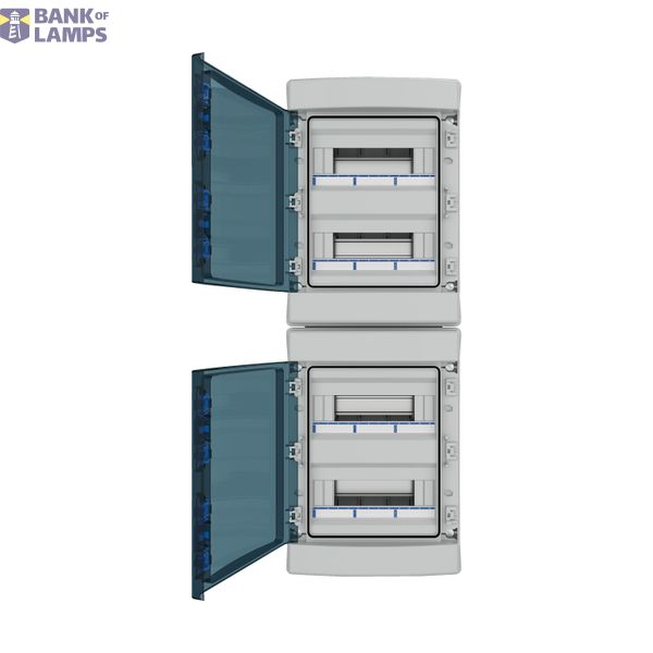 Surface Mounted Board, IP65, IK08, 4-rows 48 modules, with screw termi image 4