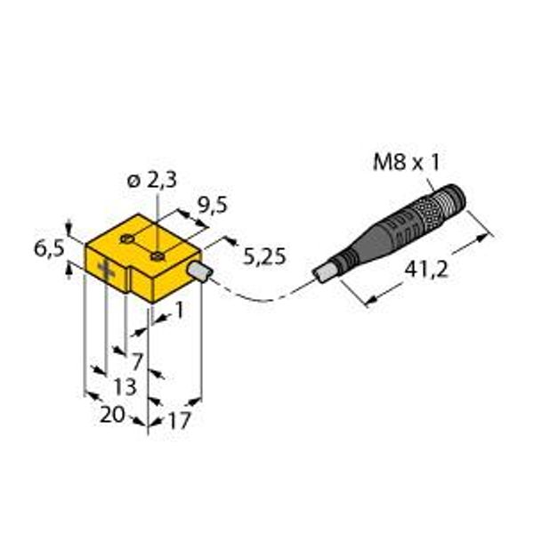 Inductive Sensor Resistant to Magnetic Fields   BI1-Q6.5-AP6-0.4-PSG3M/S34 image 1