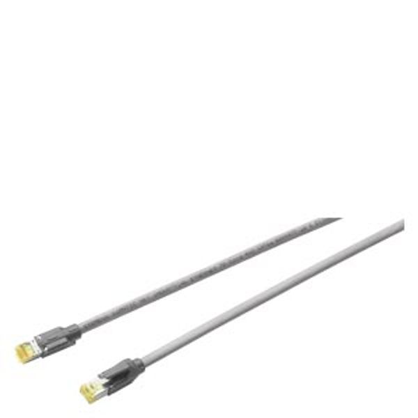 IE TP Cord RJ45/RJ45, 4x2, 2xRJ45 plugs 4x2, CAT6A, 3 m image 1