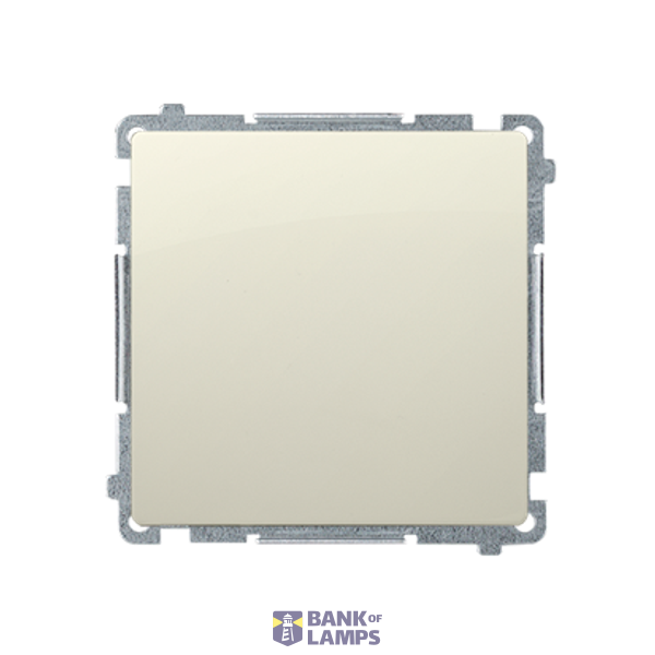 Two-way switch without pictogram, (module), 16AX, Screw, beige image 1