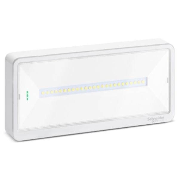 Emergency luminaire, Exiway Light, Standard, selectable duration, 110lm, IP42, white image 1