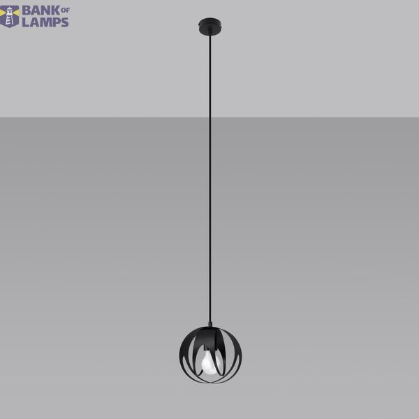 HANGING LAMP TULOS 1 BLACK E27 1X60W IP20 image 6