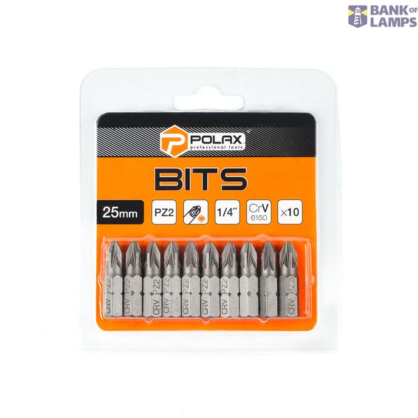 Bits，25mm，РZ2 1/4" ，6150CRV (10 pcs) image 1