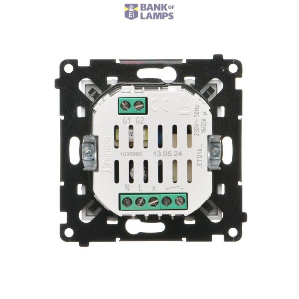 RJ12 double telephone socket, (module), Simon 24, IP20, graphite mat image 1