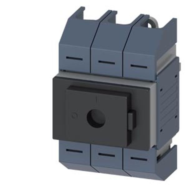 Switch disconnector 125A, size 02, 3-pole Front operating mechanism center Complete unit with direct operating image 1